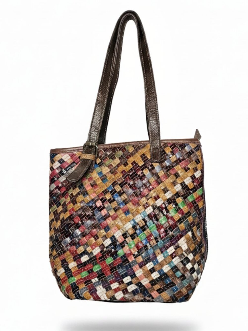 Amerileather Multicolor Woven Tote Handbag